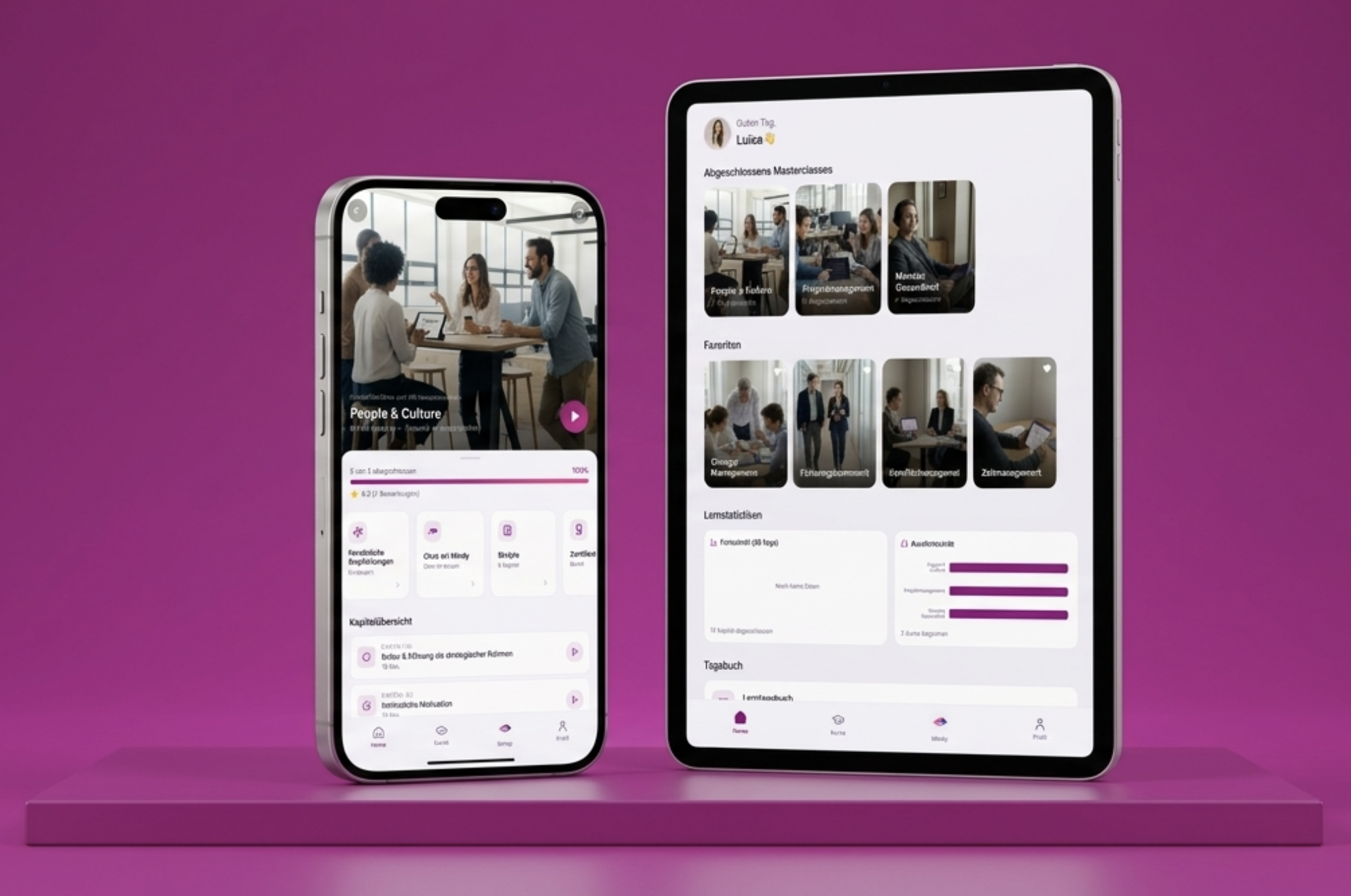 Leadwave Academy auf Smartphone und Tablet